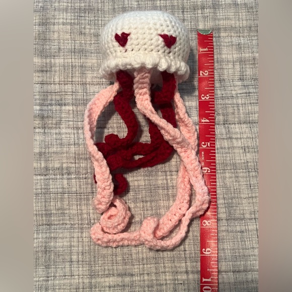Handmade jelly jellyfish crochet ocean animal fish NEW *made by my teen 💜 - Picture 6 of 6